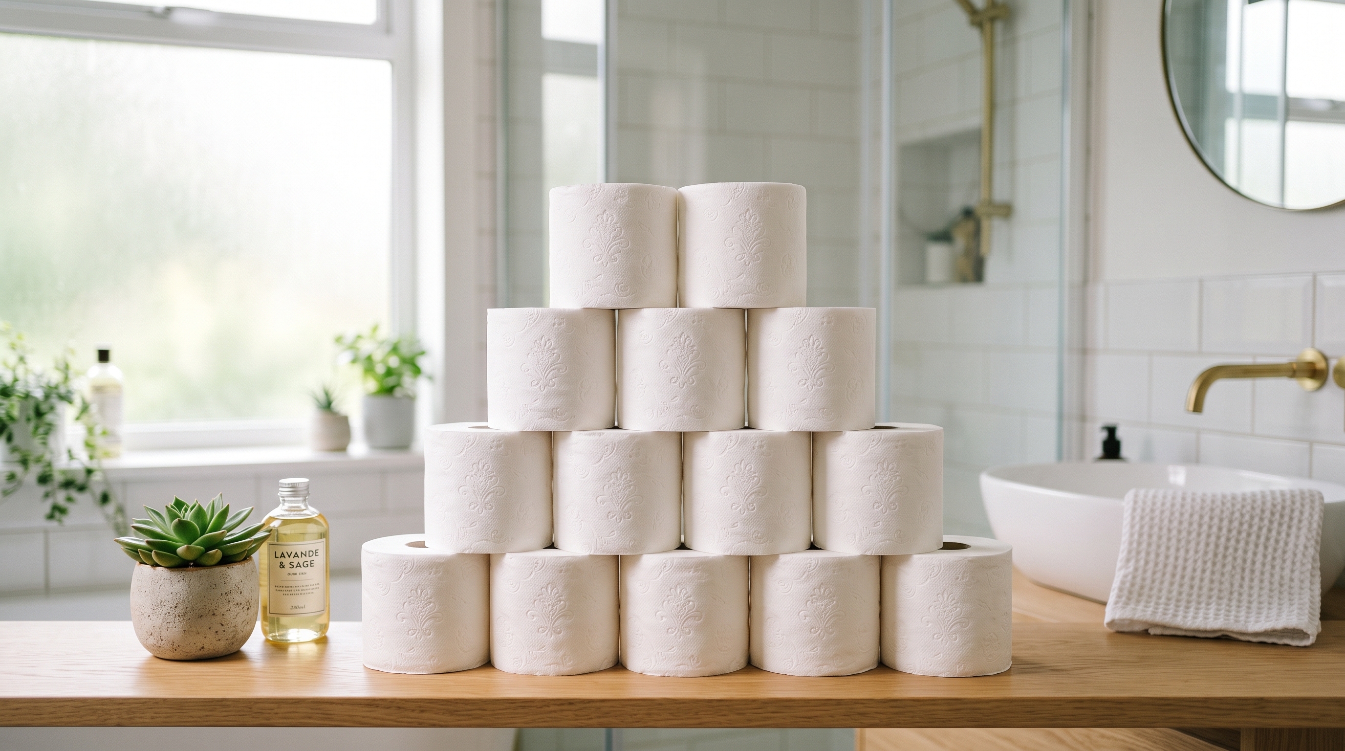 Tissue rolls ready for bulk supply